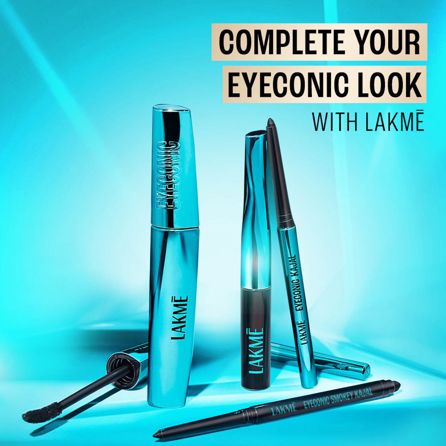 Lakme Eyeconic Kajal Deep Black Twist Up Pencil & Matte Finish - Pack of 2