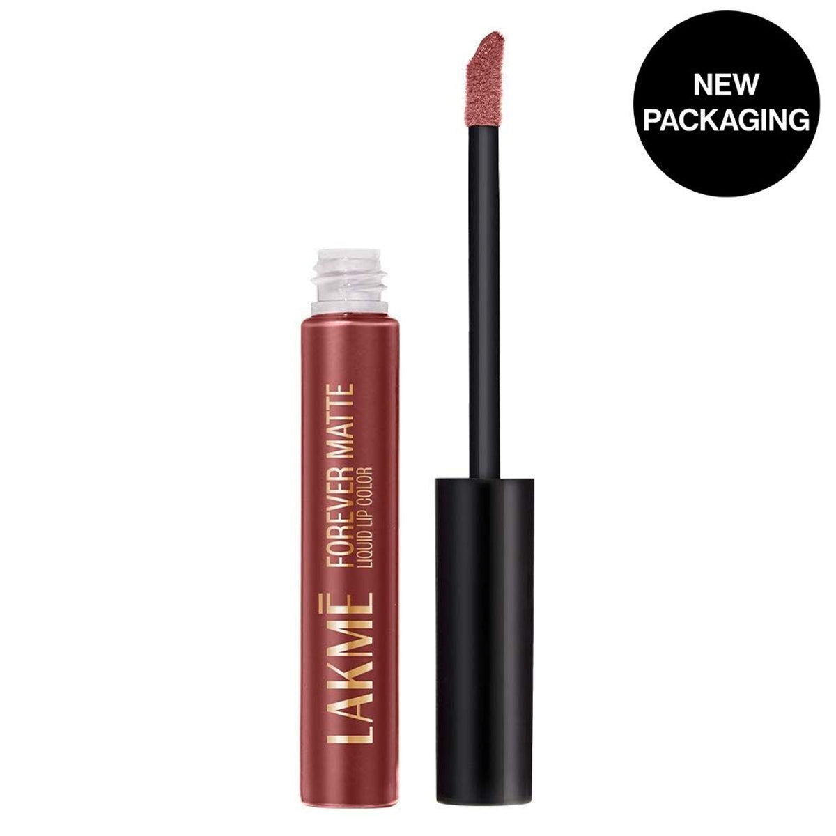 Lakme Forever Matte Liquid Lip Color, 16Hr Lipstick, Lightweight & Transferproof - 35 Rose Wood