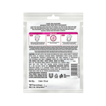 Lakme Skin Solutions Sheet Mask - Brightening