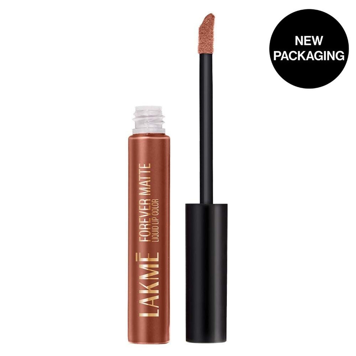 Lakme Forever Matte Liquid Lip Color, 16Hr Lipstick, Lightweight & Transferproof - Color Nude perk