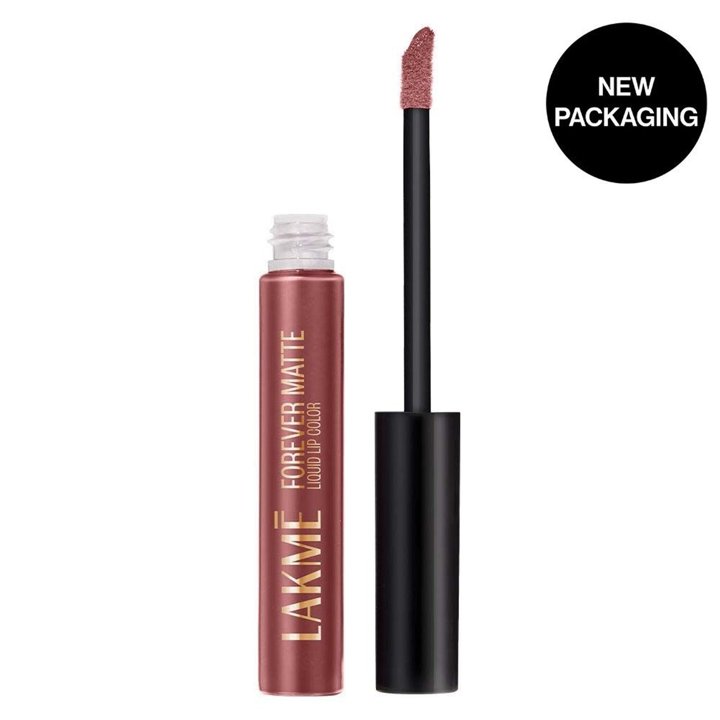 Lakme Forever Matte Liquid Lip Color, 16Hr Lipstick, Lightweight & Transferproof - Color Nude bloom