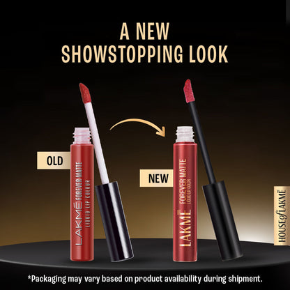 Lakme Forever Matte Liquid Lip Color, 16Hr Lipstick, Lightweight & Transferproof - Pink Dusk
