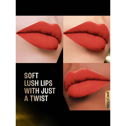 Lakme Forever Matte Lipstick, Made With French Rose Oil Extracts - Brown Chili