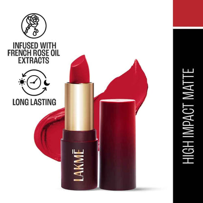 Lakme Forever Matte Lipstick, Made With French Rose Oil Extracts - Brown Buzz