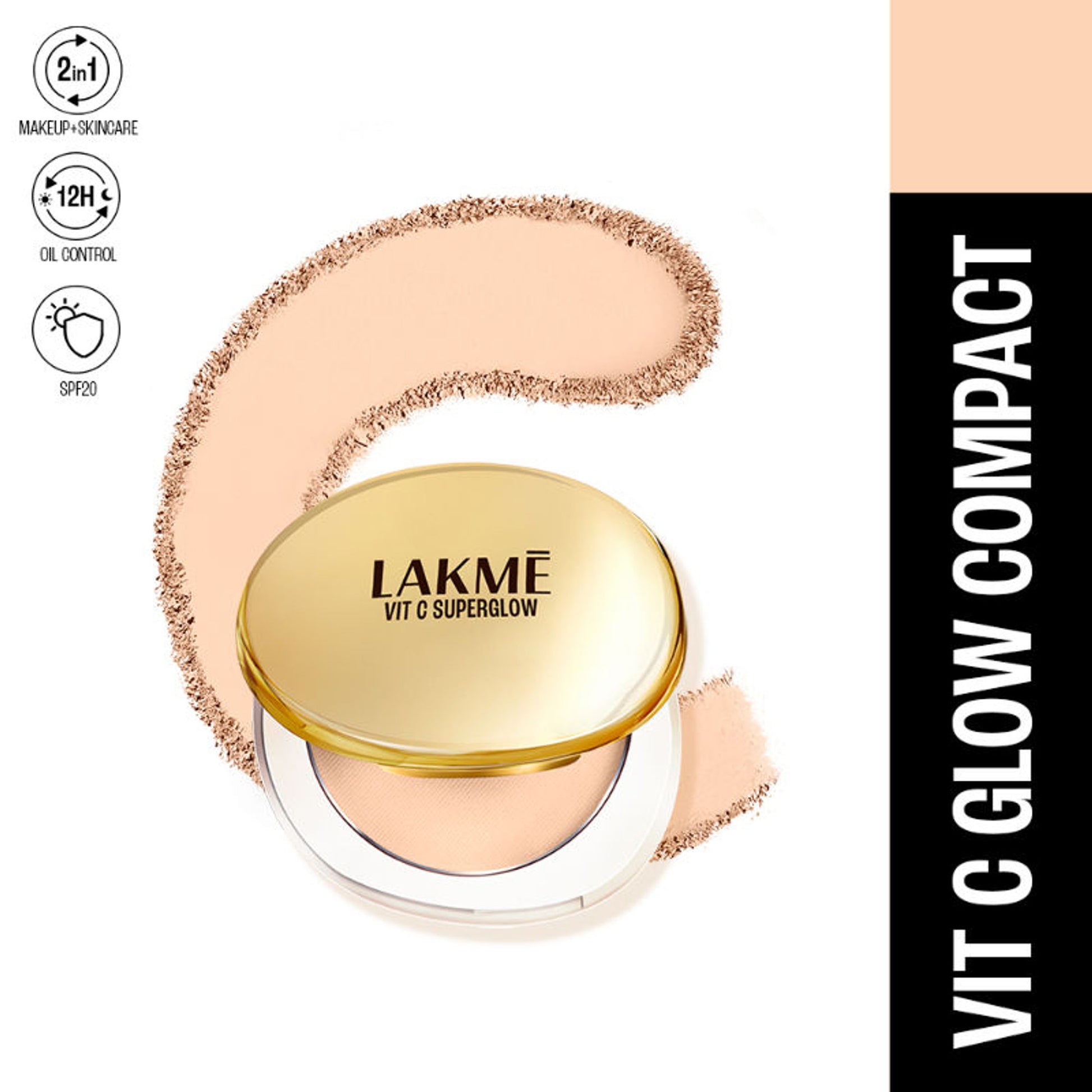 Lakme Vitamin C Superglow Skin Perfecting Compact with 1 % Vit C - Ivory