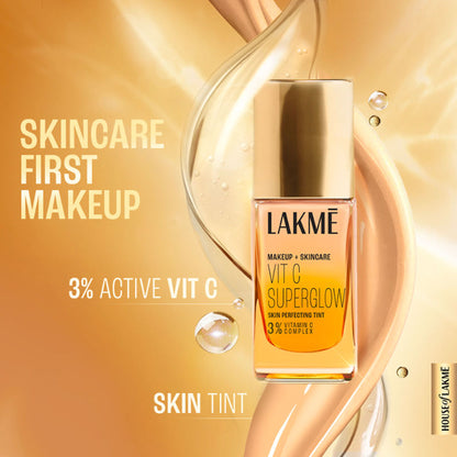 Lakme Vitamin C Superglow Skin Perfecting Tint with 3% Vit C - Neutral Nude