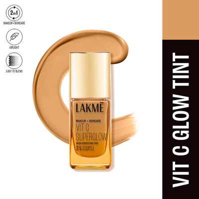 Lakme Vitamin C Superglow Skin Perfecting Tint with 3% Vit C - Neutral Almon