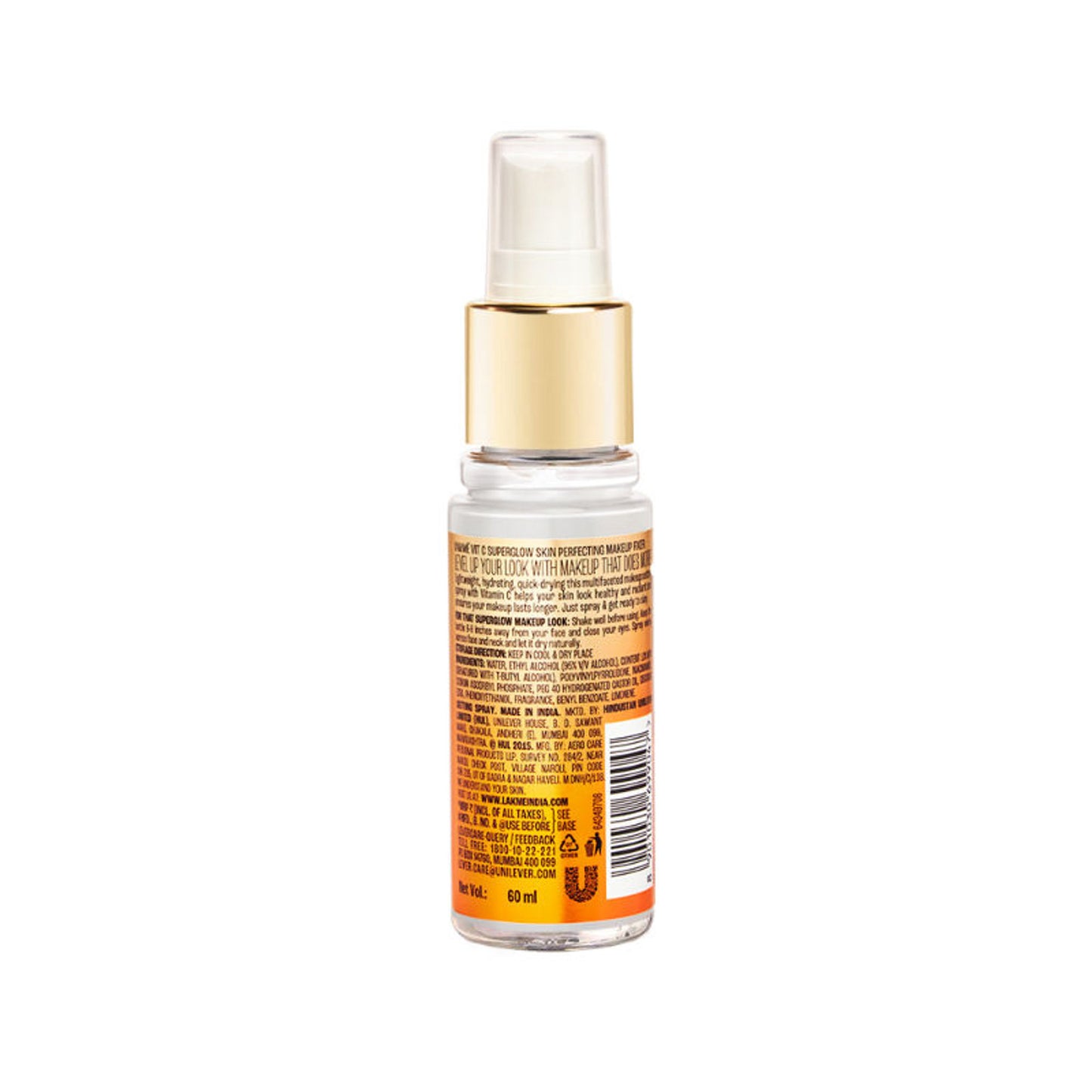 Lakme Vitamin C Superglow Lightweight Skin Perfecting Makeup Fixer With 1% Vit C For Radiant Glow