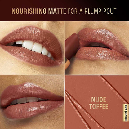 Lakme Ultimate Glam Satin Matte Lipstick - Nude Toffee