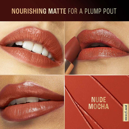 Lakme Ultimate Glam Satin Matte Lipstick - Nude Mocha