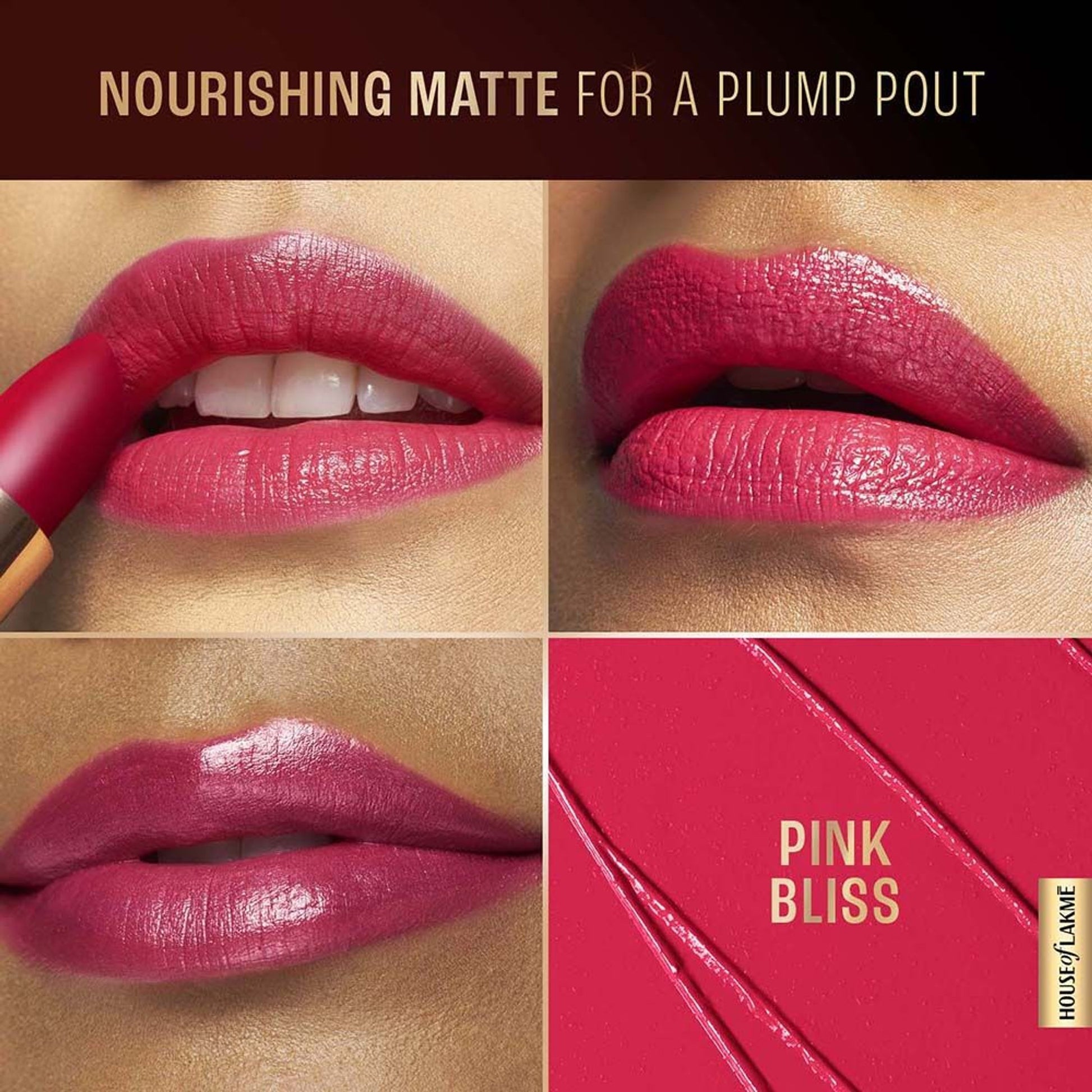 Lakme Ultimate Glam Satin Matte Lipstick - Pink Bliss