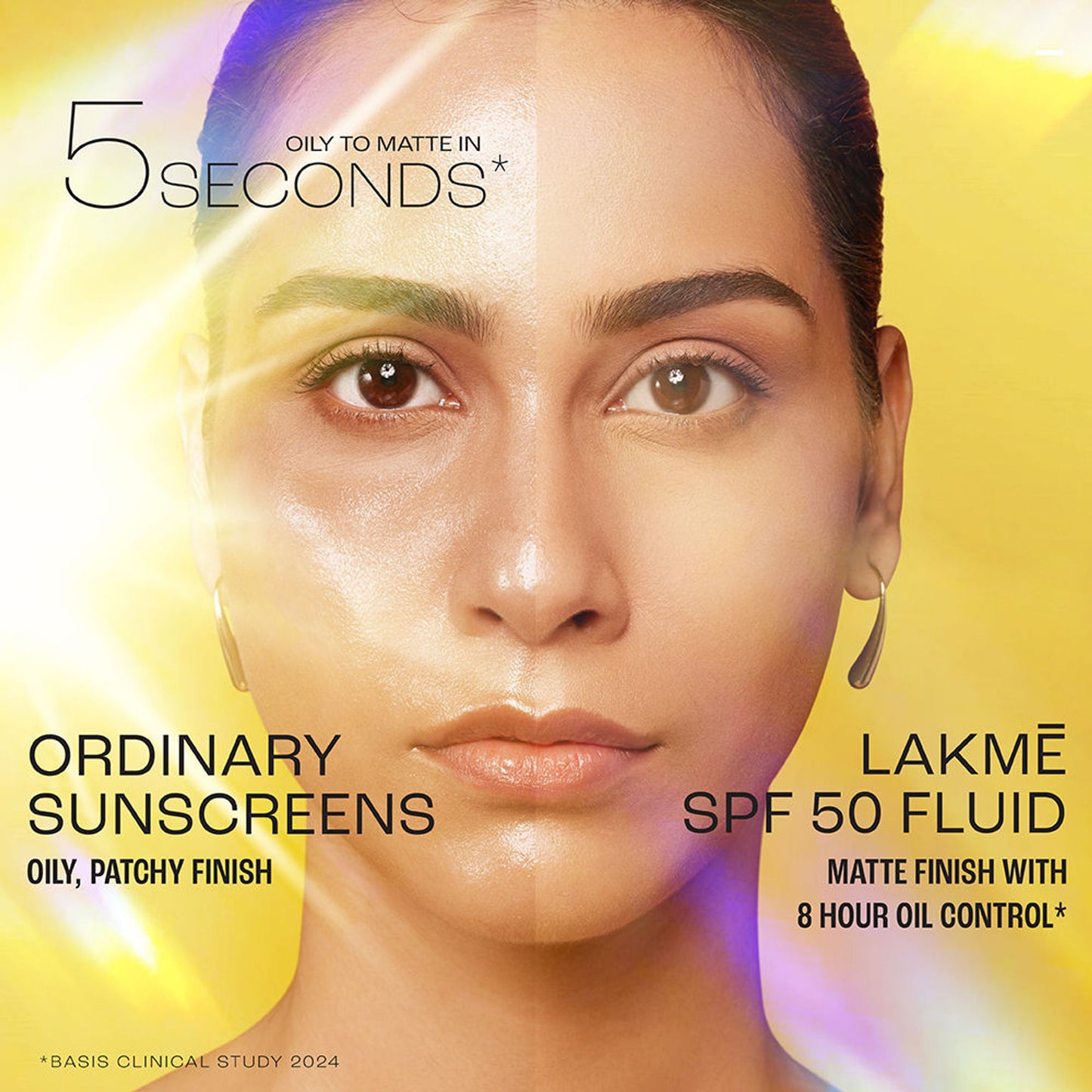Lakme Fluid SPF 50 PA++++ In-Vivo Tested Sunscreen With 1% Niacinamide & Ceramide, for Oily Skin