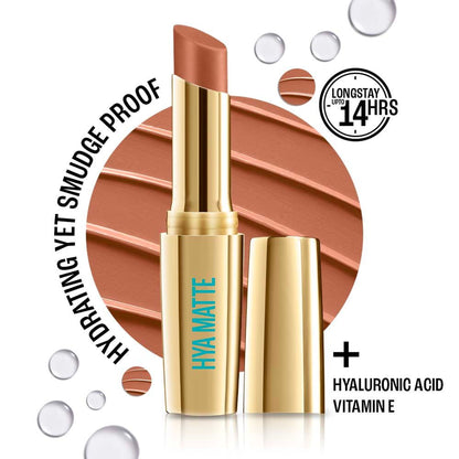 Lakme 9 To 5 Hya Matte Lipstick - Team Toffee