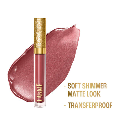 Lakme Be-Jewel Shimmer Lip Liquid with Ceramides, Luminous Matte Finish - Pink Topaz