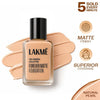Lakme Forever Matte Foundation For Superior Coverage, Vit E, Lightweight & Water-Resist - Pearl