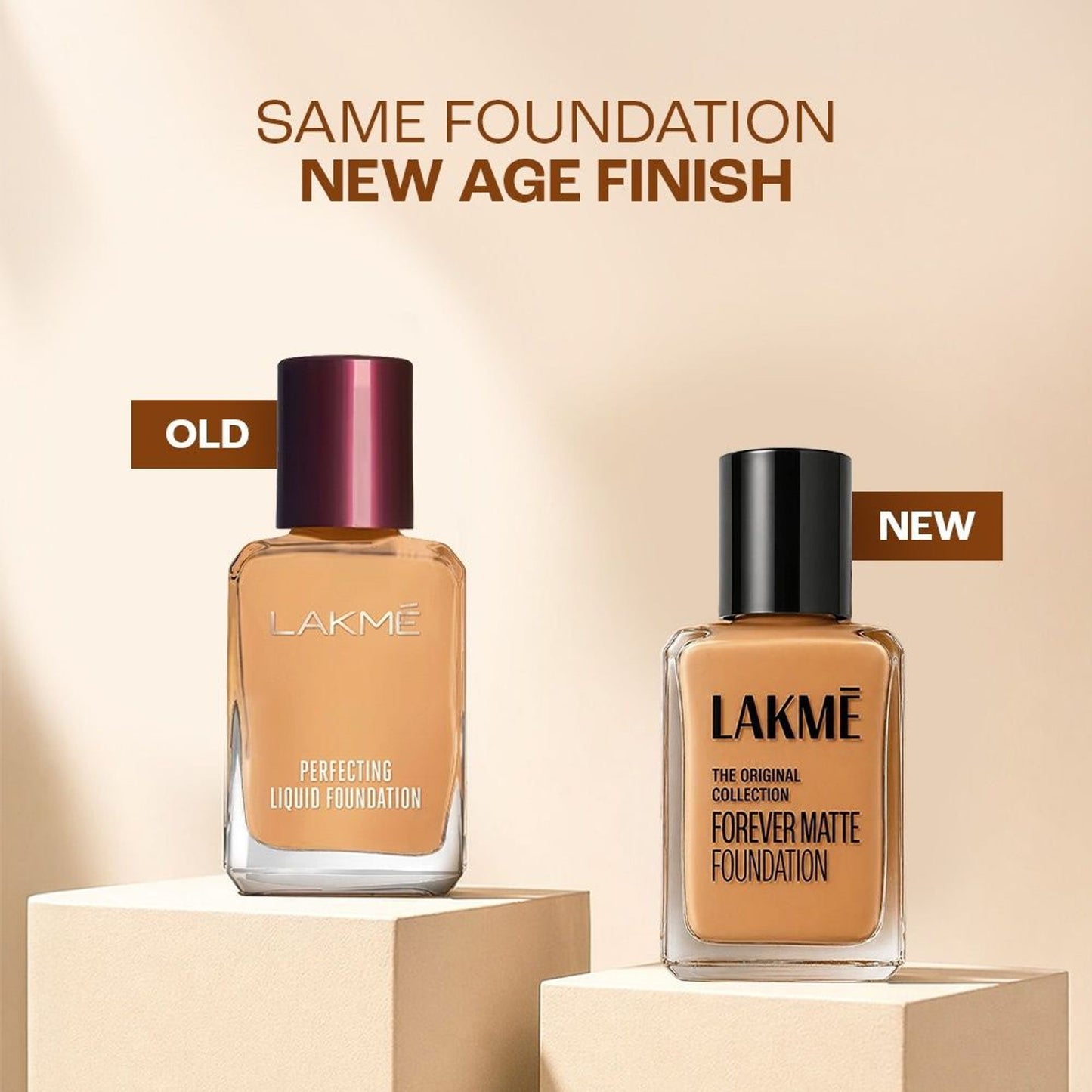 Lakme Forever Matte Foundation For Superior Coverage, Vit E, Lightweight & Water-Resist - Coral