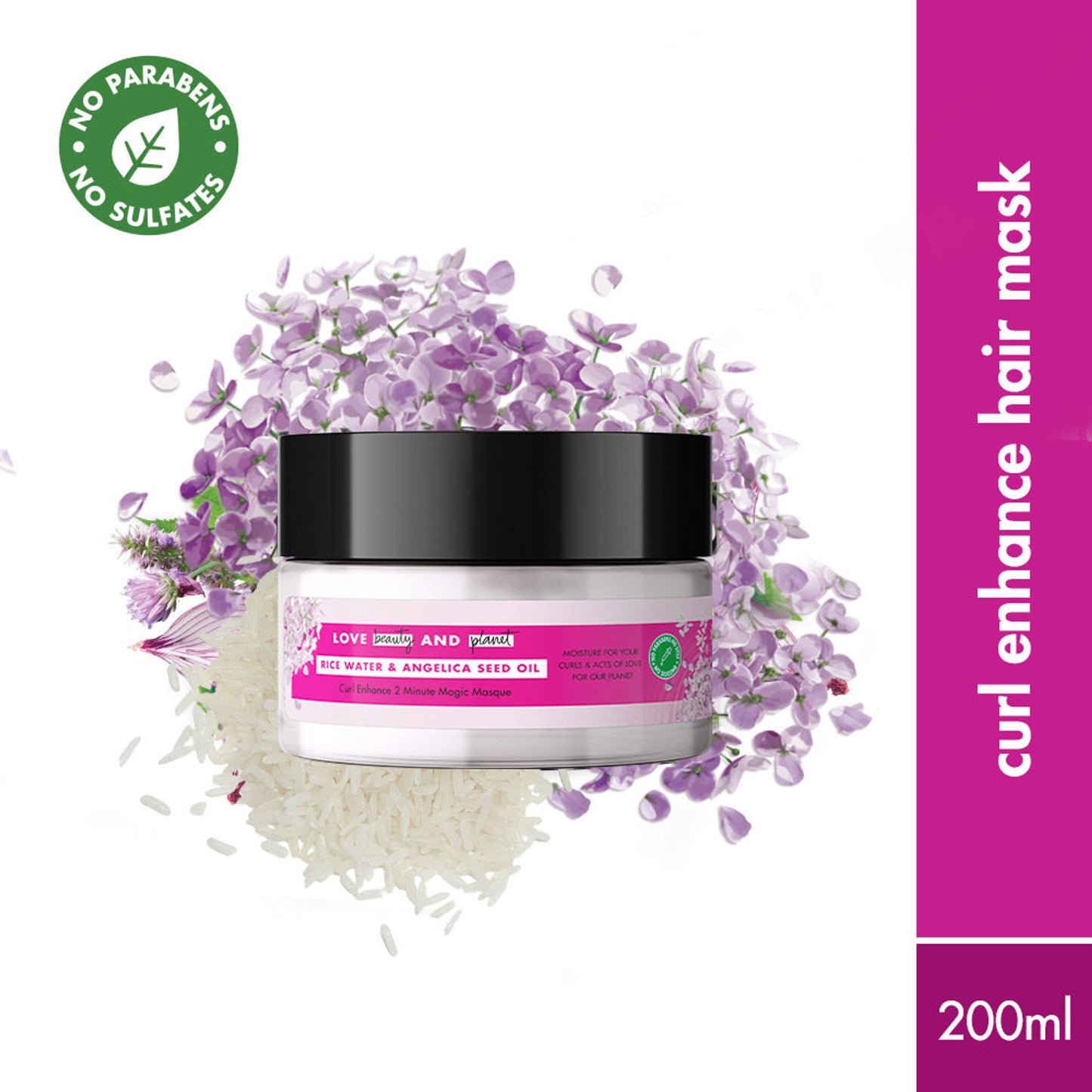 Love Beauty & Planet Rice Water & Angelica Seed Oil Hair Mask For Curly And Wavy Hair