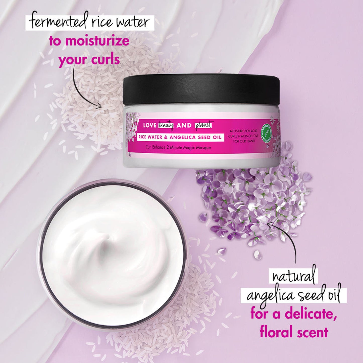 Love Beauty & Planet Rice Water & Angelica Seed Oil Hair Mask For Curly And Wavy Hair