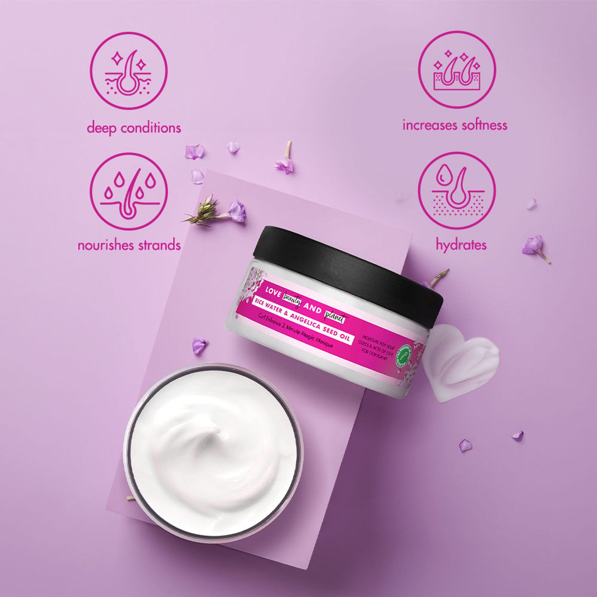 Love Beauty & Planet Rice Water & Angelica Seed Oil Hair Mask For Curly And Wavy Hair