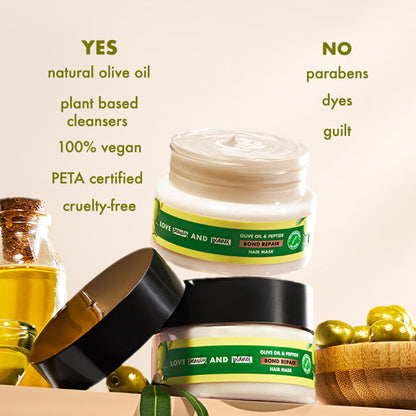 Love Beauty & Planet Bond Repair Hair Mask With Olive Oil & Peptide For Damaged Hair