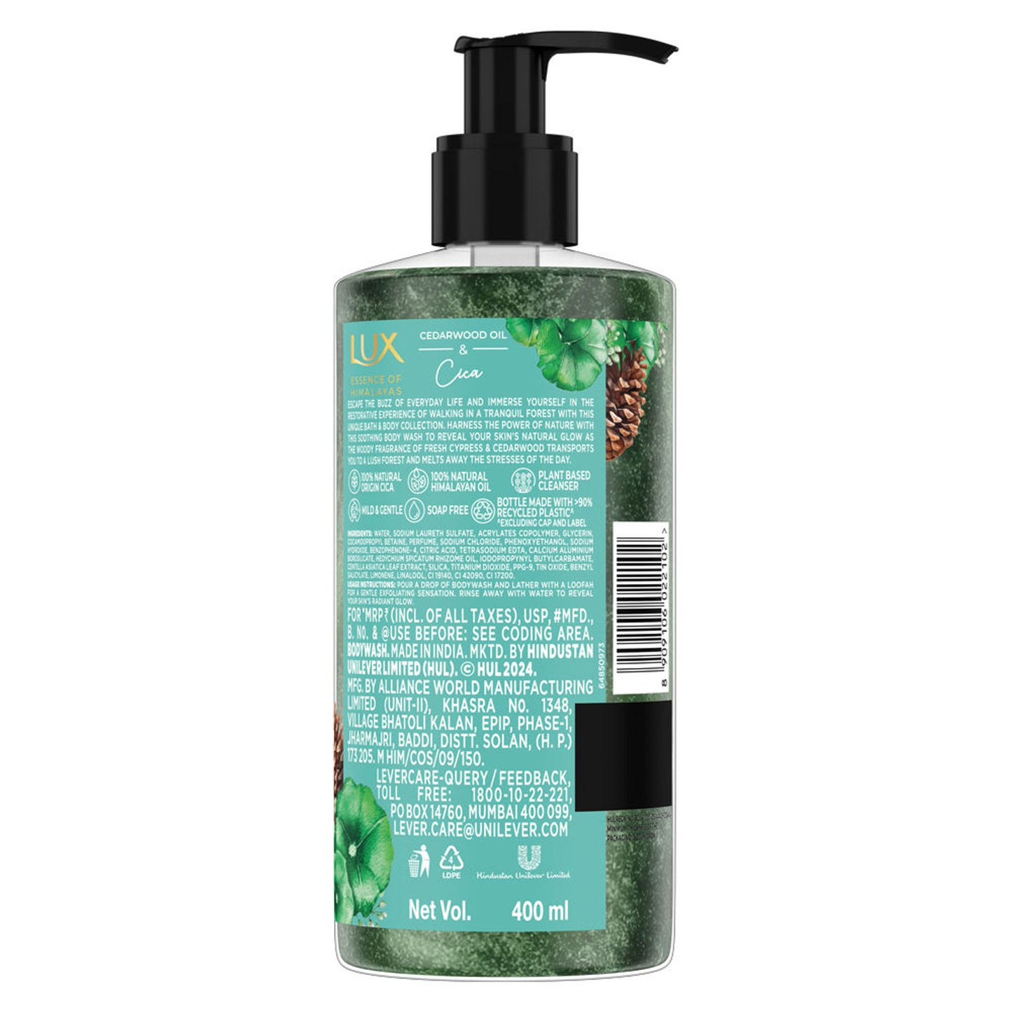 Lux Essence Of Himalayas Cedarwood Oil & Cica Soothing Body Wash