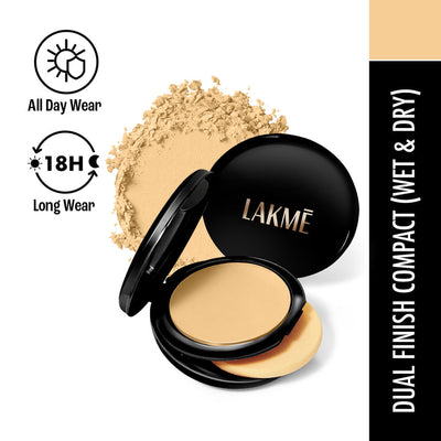 Lakme Xtraordin-Airy Compact, 2 In 1 Compact + Foundation, Lightweight, SPF17 - Golden Creme 04