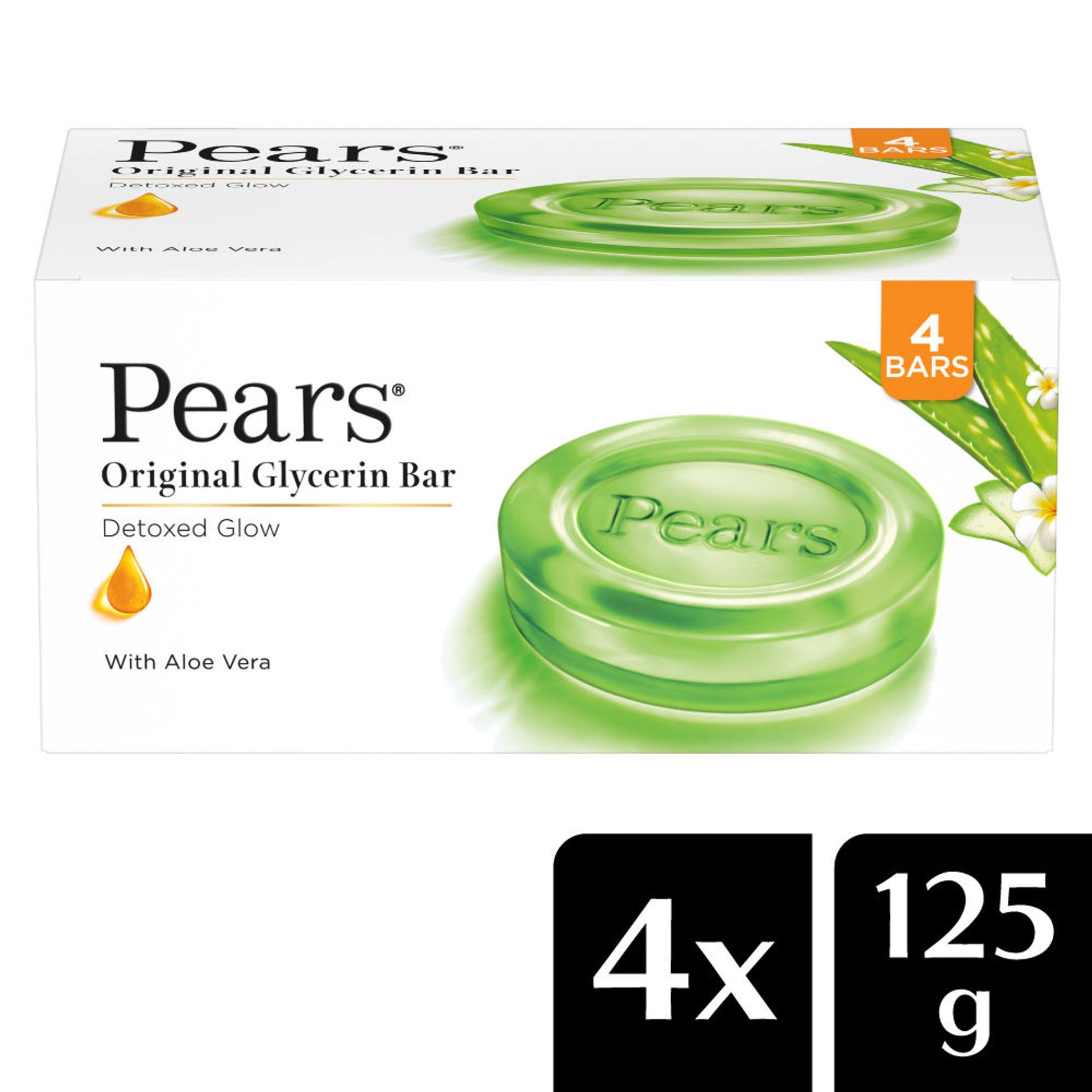 Pears Naturale Aloe Vera Detoxifying Soap Bar - Pack Of 4