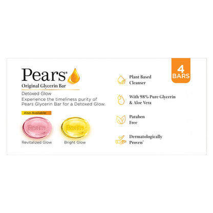 Pears Naturale Aloe Vera Detoxifying Soap Bar - Pack Of 4