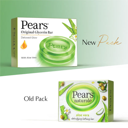 Pears Naturale Aloe Vera Detoxifying Soap Bar - Pack Of 4