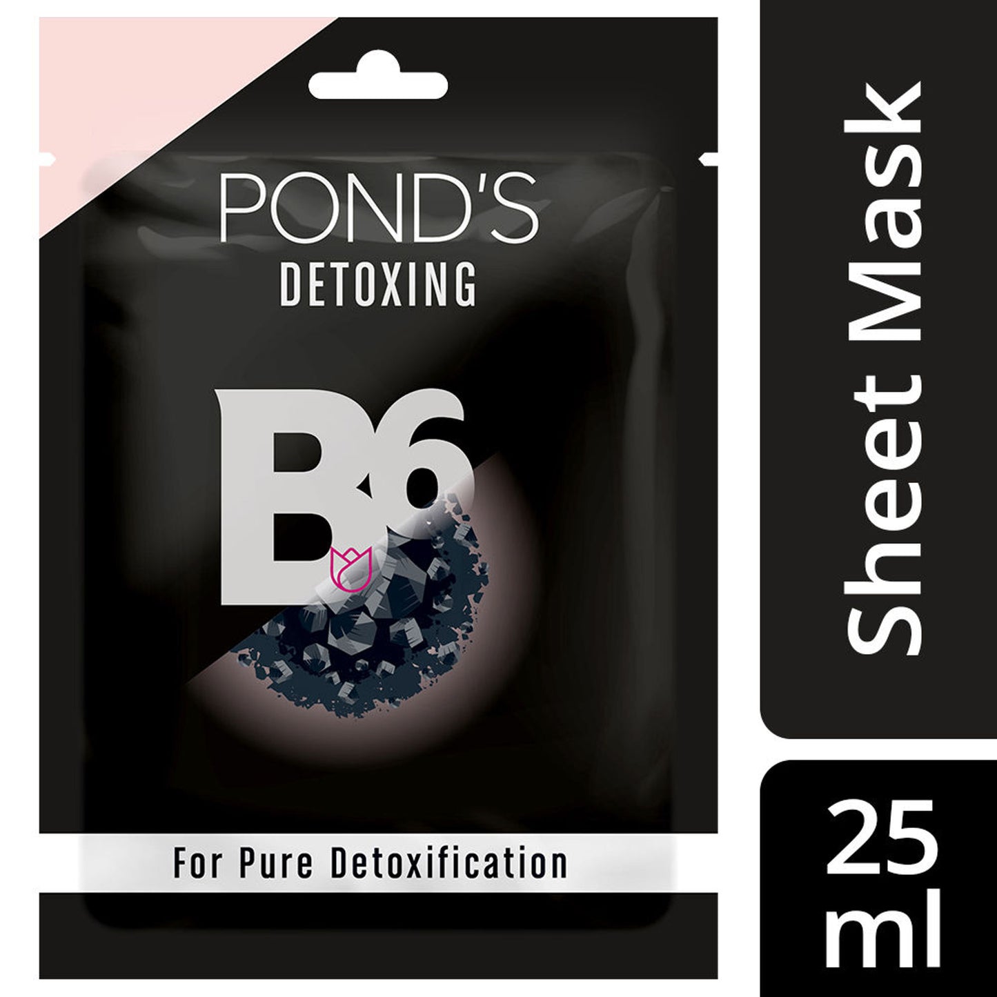 Ponds Vitamin With 100% Natural Extracts Sheet Mask - Charcoal