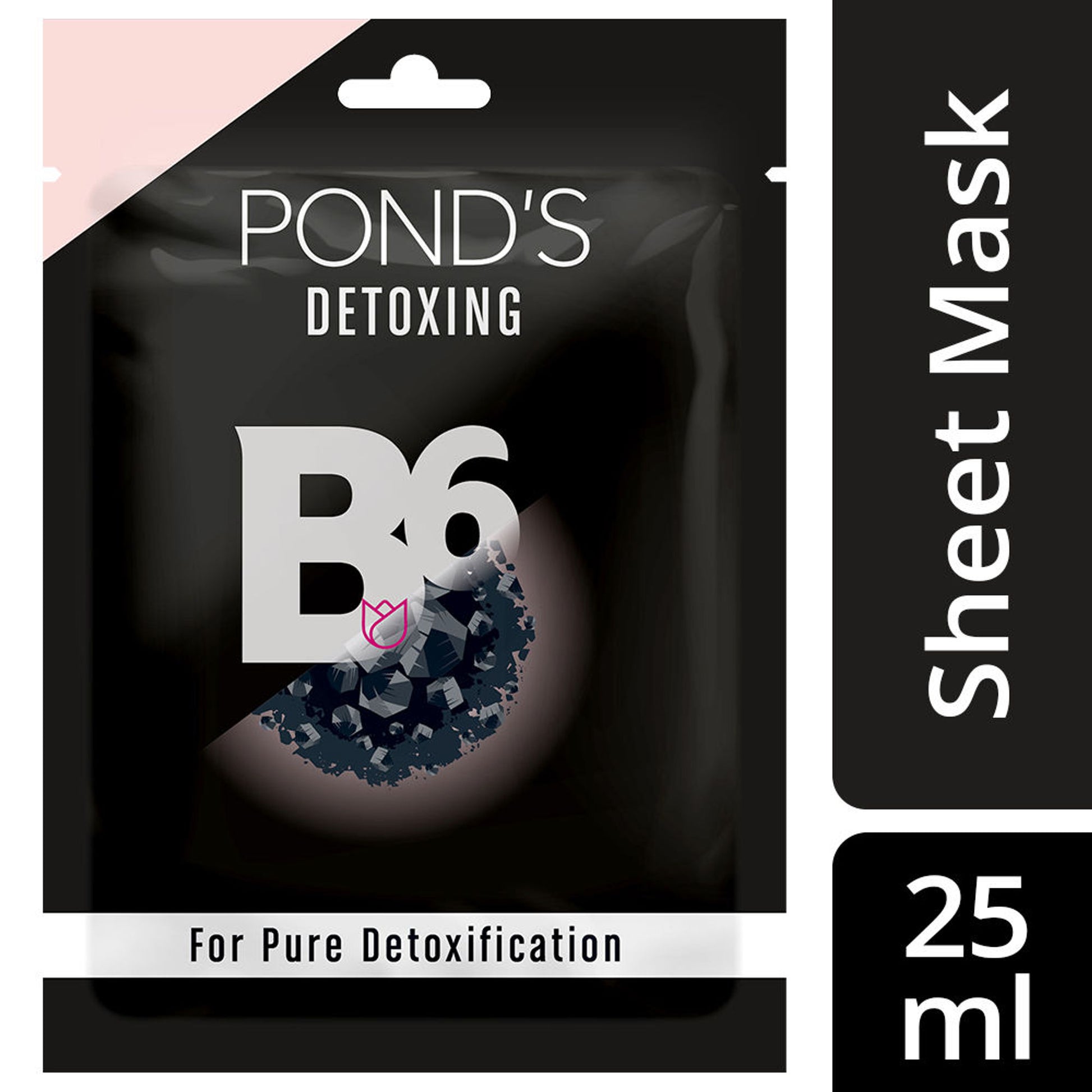 Ponds Vitamin With 100% Natural Extracts Sheet Mask - Charcoal