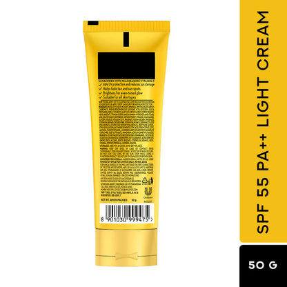 POND’S Sun Miracle SPF 55 PA+++ Light Sunscreen - Protect & Bright, With 3% Active Niacinamide