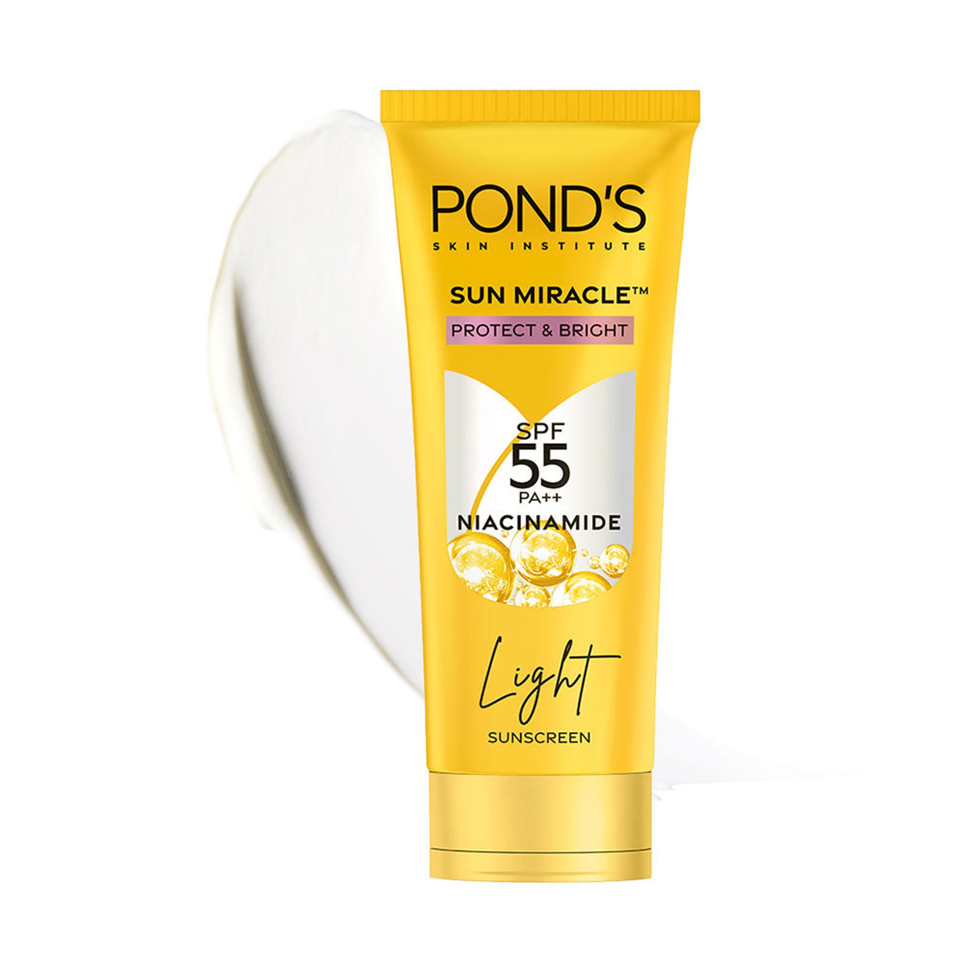 POND’S Sun Miracle SPF 55 PA+++ Light Sunscreen - Protect & Bright, With 3% Active Niacinamide