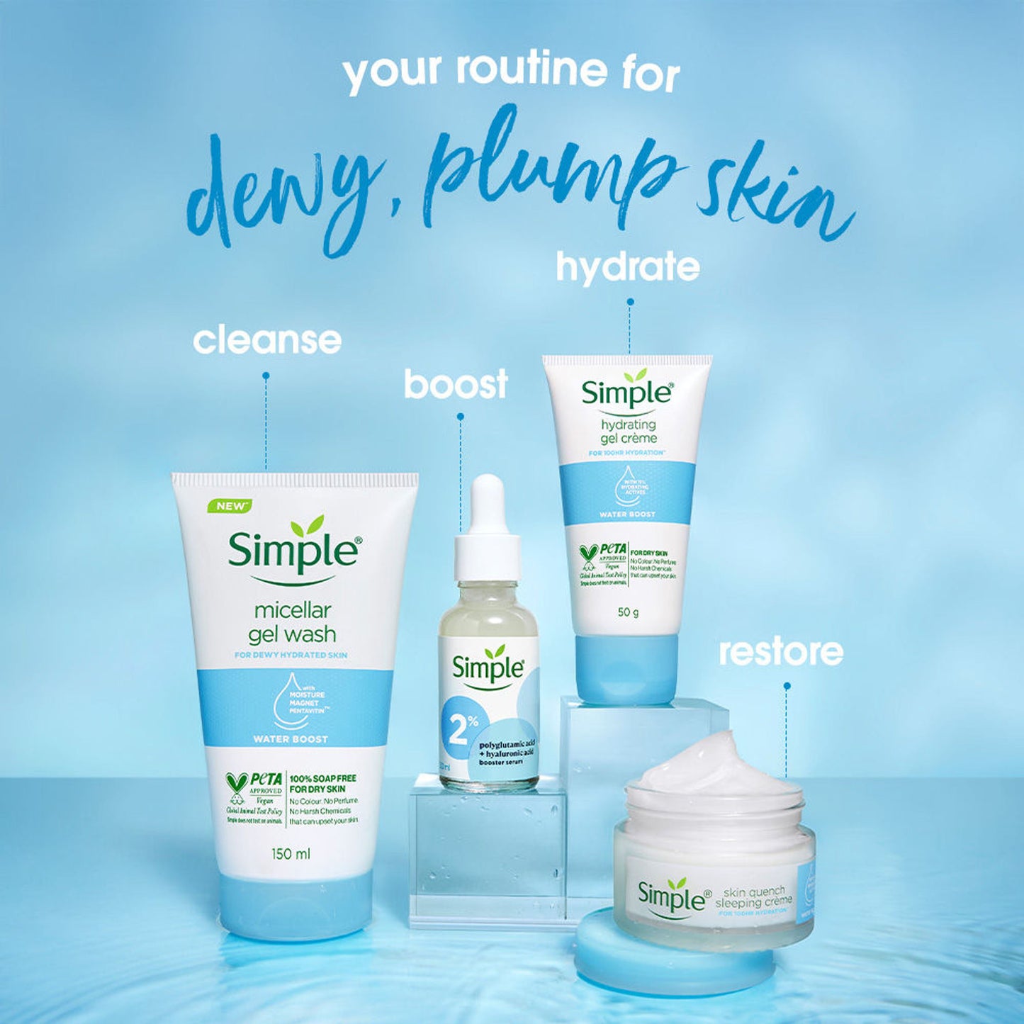 Simple Water Boost Hydrating Gel Creme 100 HR Hydration