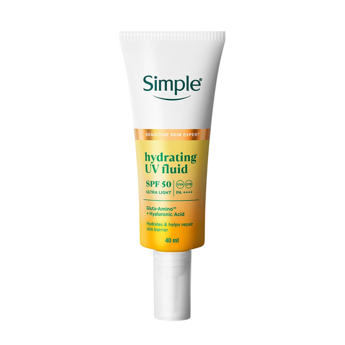 Simple Hydrating UV Fluid SPF 50 PA++++ Hyaluronic Acid Sunscreen For Dry & Sensitive Skin