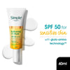 Simple Hydrating UV Fluid SPF 50 PA++++ Hyaluronic Acid Sunscreen For Dry & Sensitive Skin