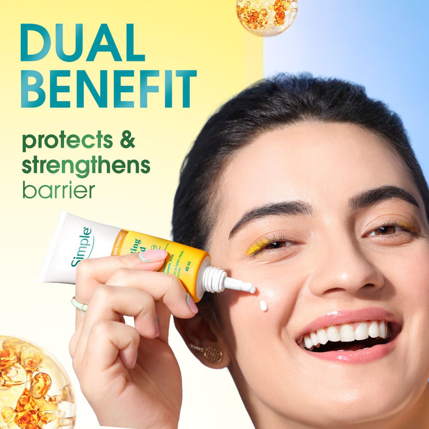 Simple Hydrating UV Fluid SPF 50 PA++++ Hyaluronic Acid Sunscreen For Dry & Sensitive Skin