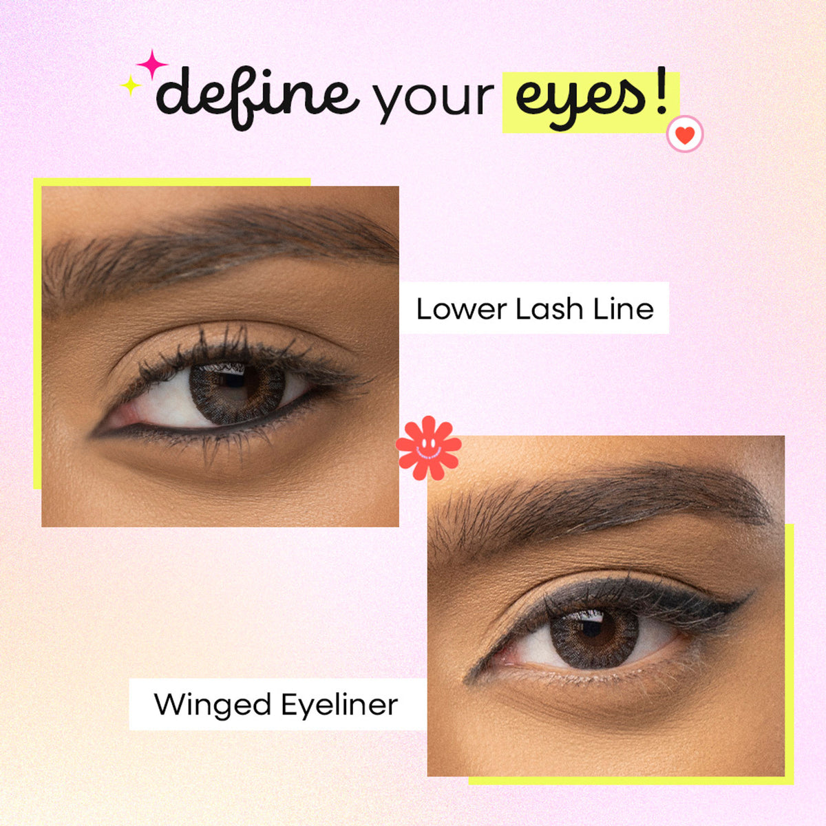 Nykaa Black Magic 24Hr longstay matte waterproof smudgeproof kajal eyeliner in deep black, shown in a pack of two.