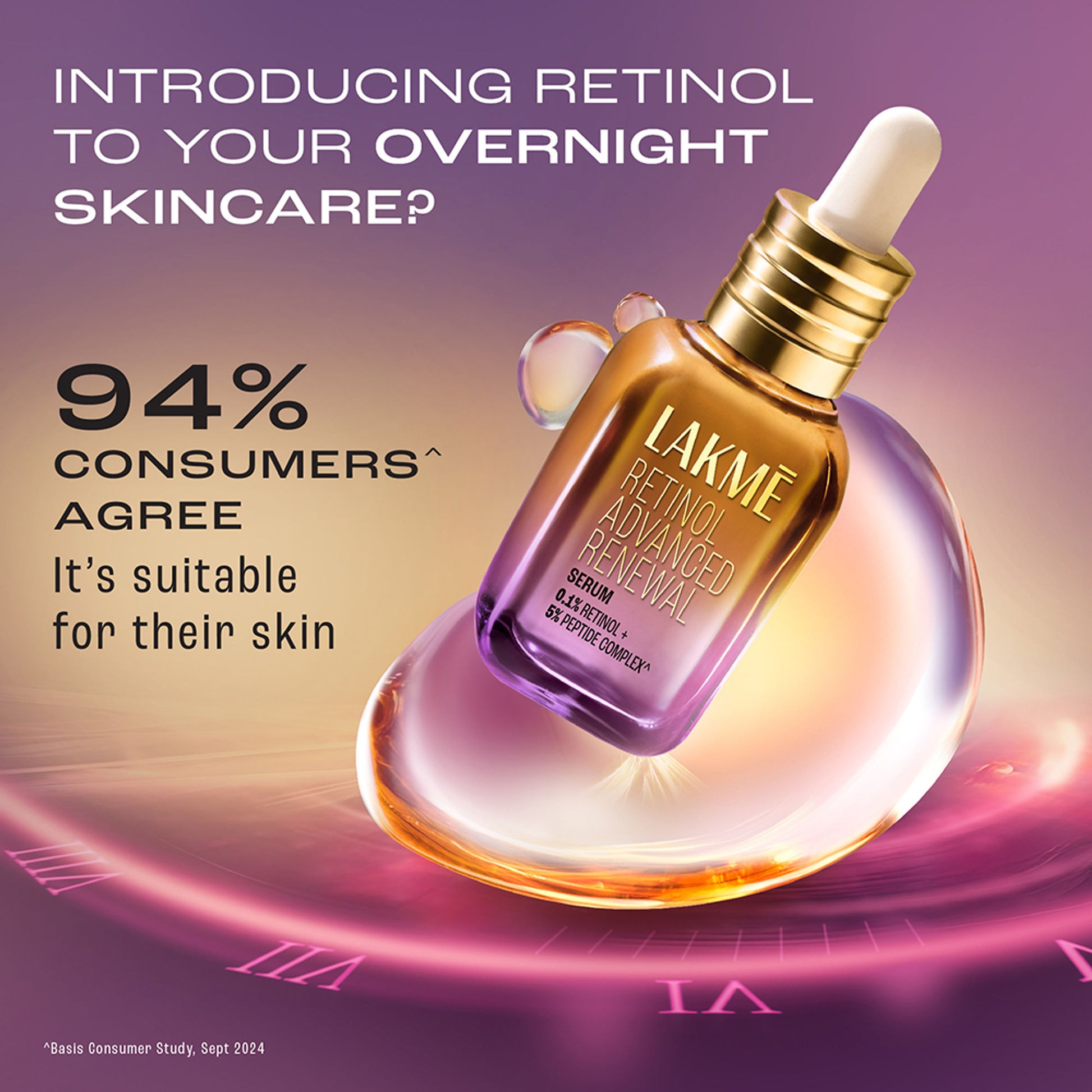 Lakme Retinol Advanced Renewal Serum 0.1% Retinol + 5% Peptide Complex