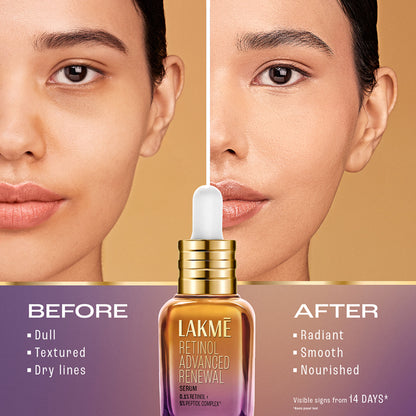 Lakme Retinol Advanced Renewal Serum 0.1% Retinol + 5% Peptide Complex