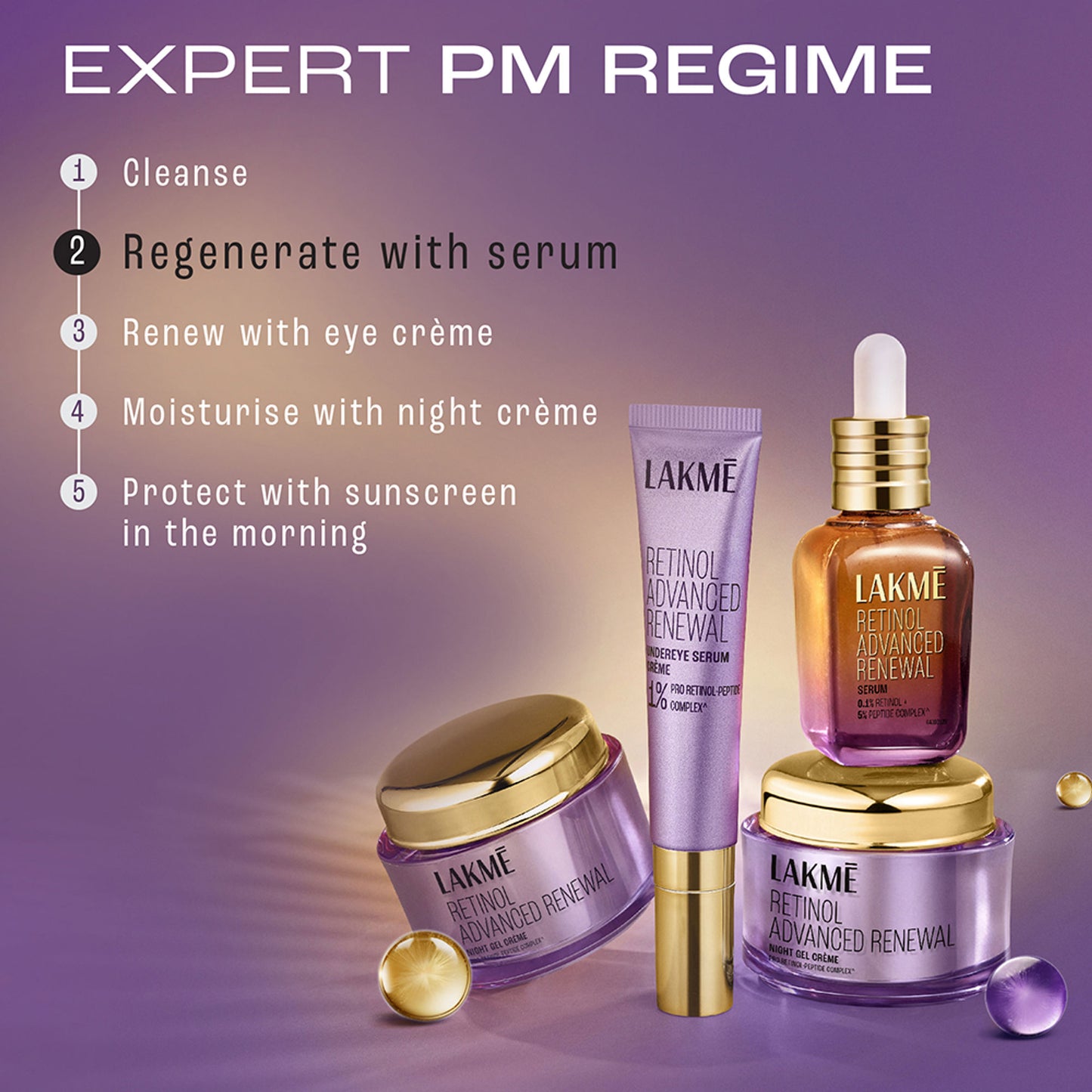 Lakme Retinol Advanced Renewal Serum 0.1% Retinol + 5% Peptide Complex
