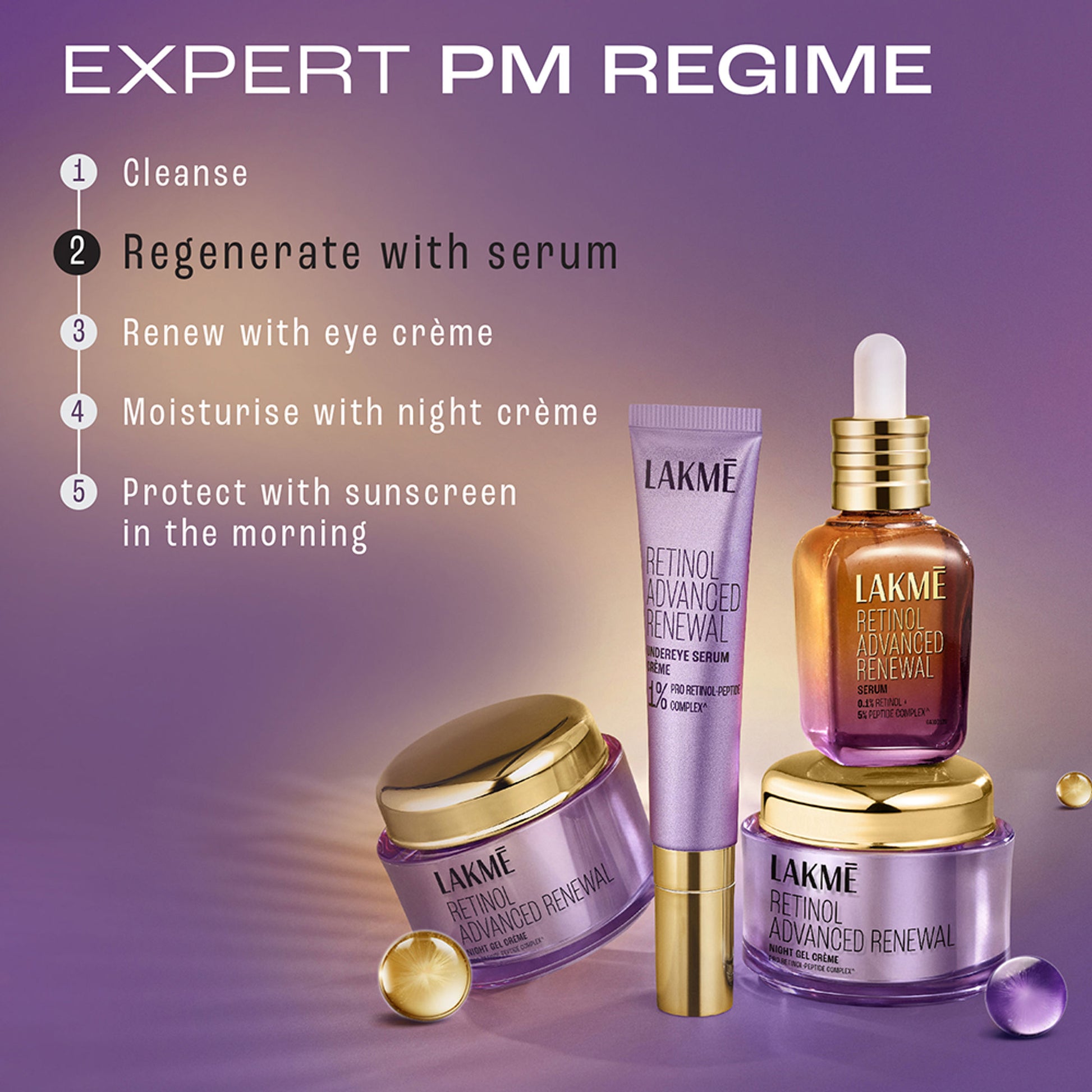 Lakme Retinol Advanced Renewal Serum 0.1% Retinol + 5% Peptide Complex