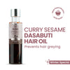 Nat Habit Curry Sesame Grey Hair Control Ayurvedic Oil With Indigo & Curry Leaves Retain Hair Colour