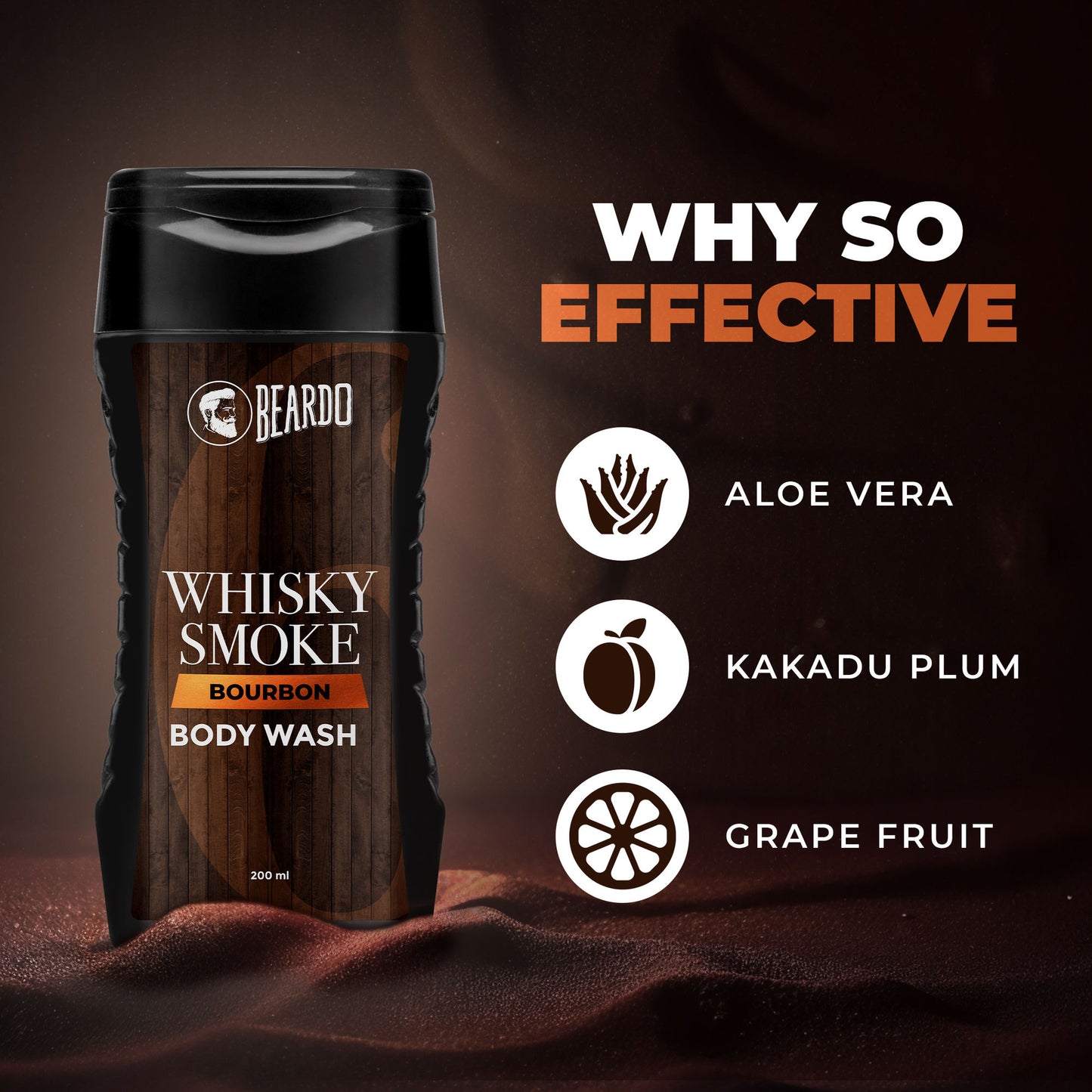 Beardo Whisky Smoke Bourbon Body Wash