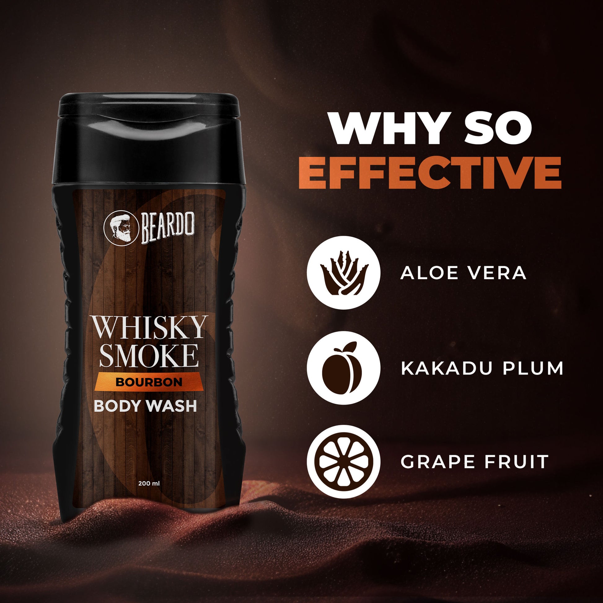 Beardo Whisky Smoke Bourbon Body Wash