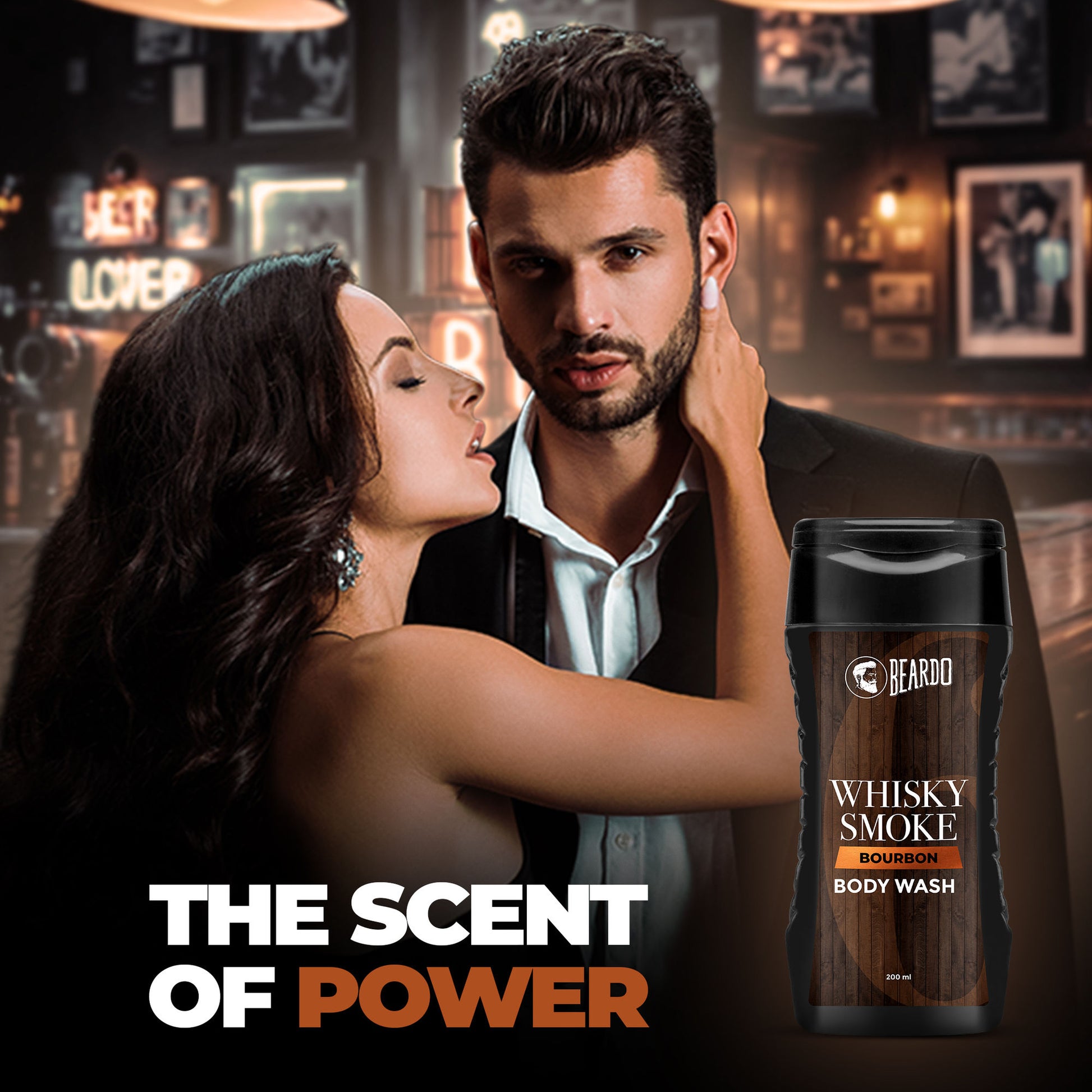 Beardo Whisky Smoke Bourbon Body Wash
