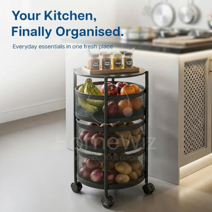 HomeWiz Round Kitchen Rack 3- Layer