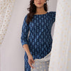 Dhiyona IE Floral Printed Pure Cotton Straight Kurta With Trousers