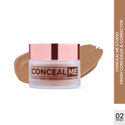 GLAM21 Conceal Me Studio Finish Concealer & Corrector - Beige - 02
