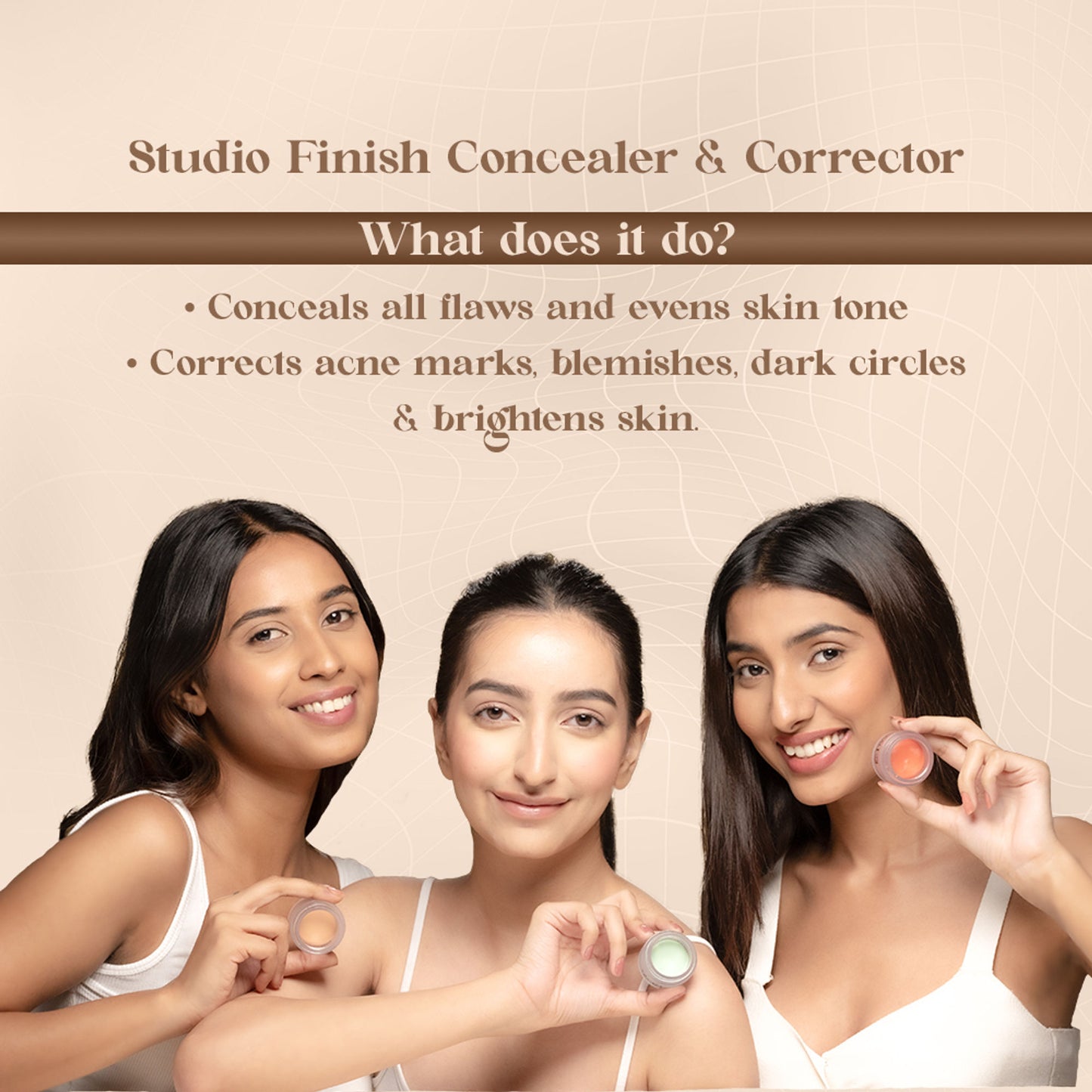 GLAM21 Conceal Me Studio Finish Concealer & Corrector - Beige - 02
